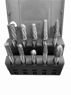 قیمت خوب 10pcs Tungsten Carbide Burr Set Double Cut 1/4 ′′Shank Standard Double Cut Carbide Rotary Burr آنلاین