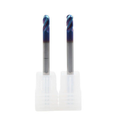 قیمت خوب ماشینکاری خام 4 فلوت HRC 65 R2*4*8*4*75 TiAISiN پوشش کربید گلوله ای بینی پایان آسیاب آنلاین