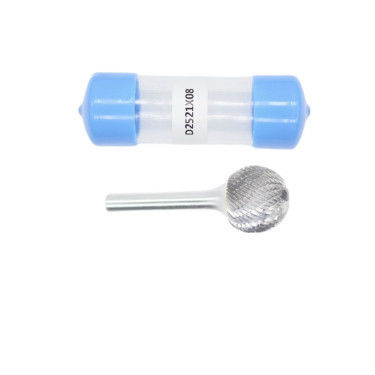 قیمت خوب D-Ball شکل 25mm برش دیا کاربید Burrs با 8mm Shank دیا دو بار برش کاربید Rotary Burr آنلاین