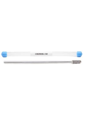 قیمت خوب فرزهای کاربید استوانه ای با سر گرد 8 میلی متری با شفت 6 میلی متری و 150 میلی متری با برش دوگانه آنلاین