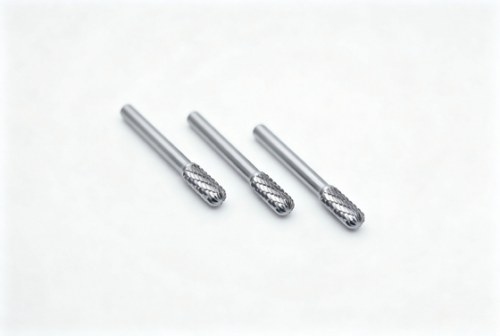 قیمت خوب 9.5mm Dia سفارشی استوانه ای شعاع کاربید Burrs با 6mm ساقه استاندارد دو قطعه آنلاین